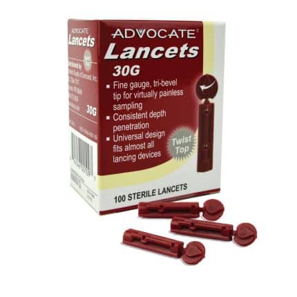 Lancetas ADVOCATE (caja por 100 unidades)