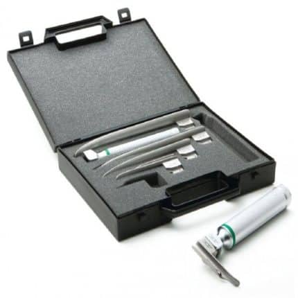 SET DE LARINGOSCOPIO MILLER SATINADO DE FIBRA ÓPTICA
